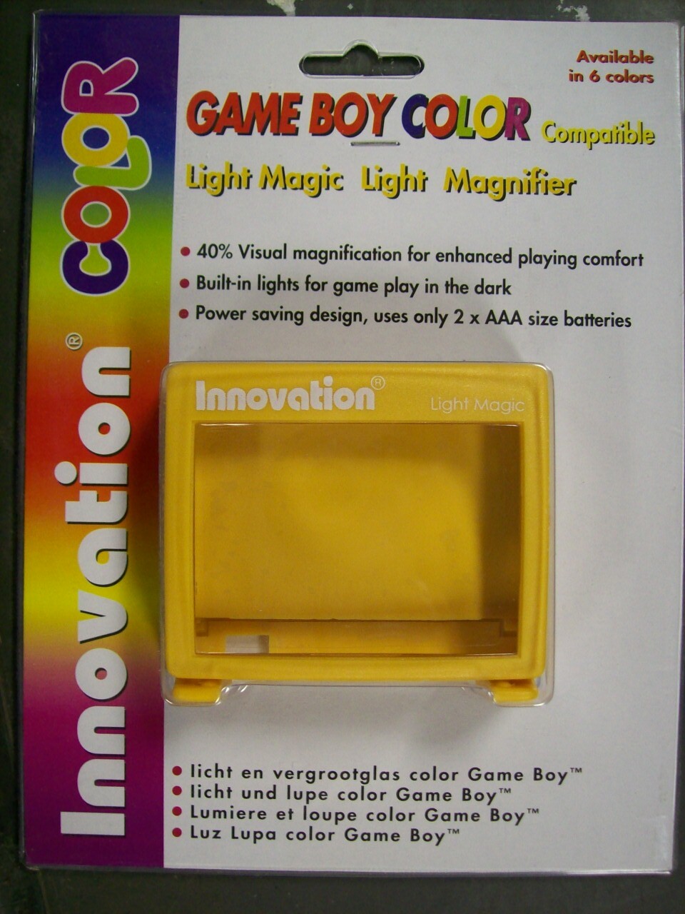 Yellow Dandelion Light Boy Magic magnifier Nintendo Gameboy Color worm GBC GB