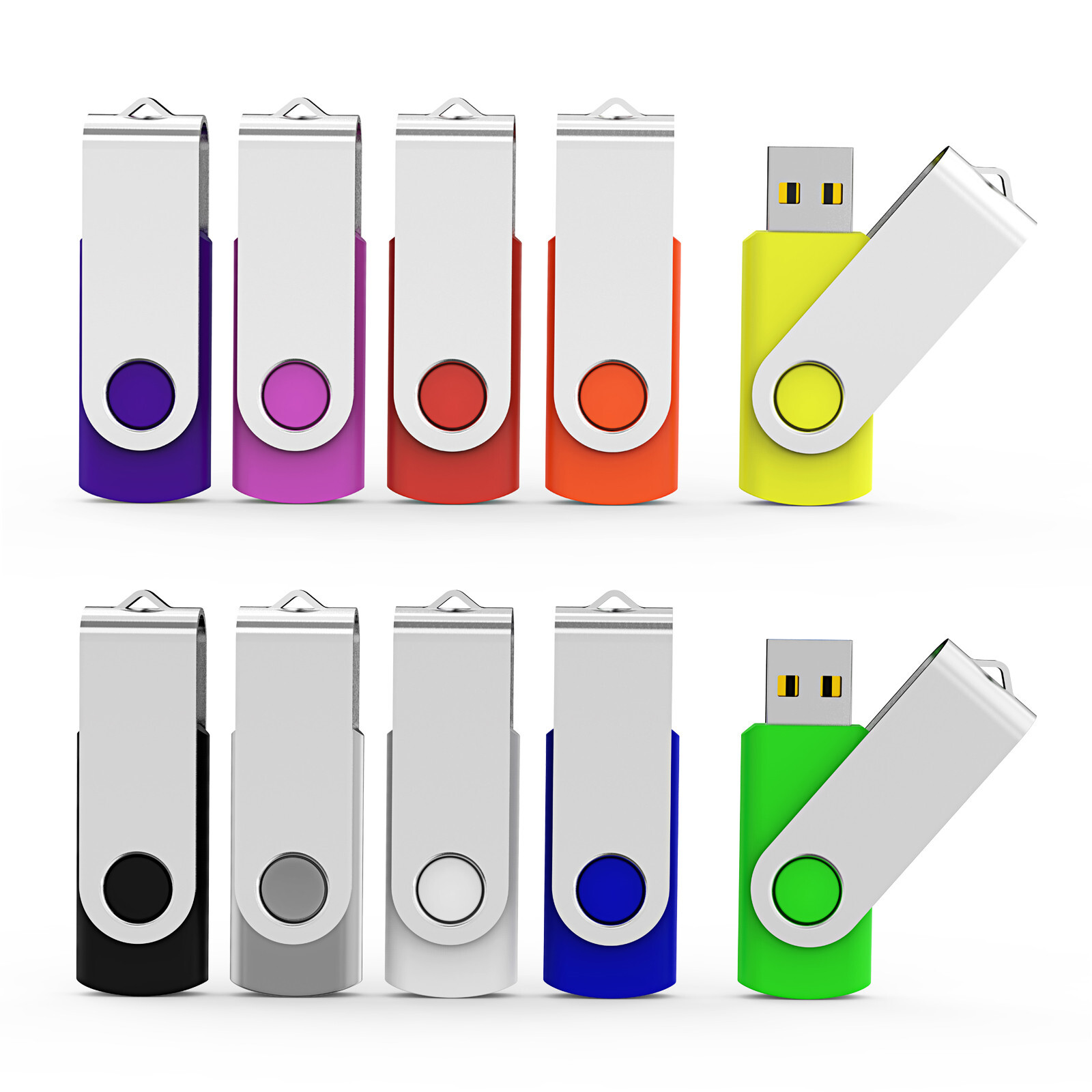 10 Colors 8GB USB2.0 Flash Drive Rotating Flash Memory Stick Thumb Drive U Disk