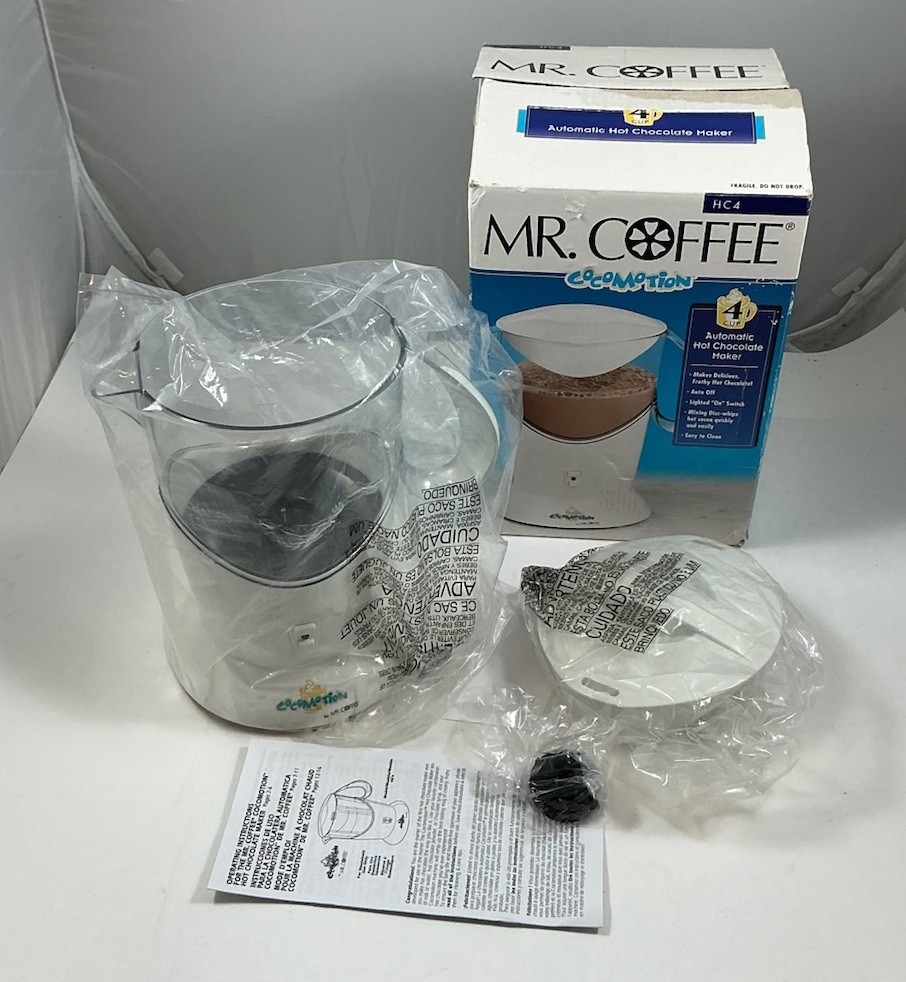 New Mr. Coffee Cocomotion HC4 Hot Chocolate Maker 4 Cup OPEN BOX  Comes As Shown