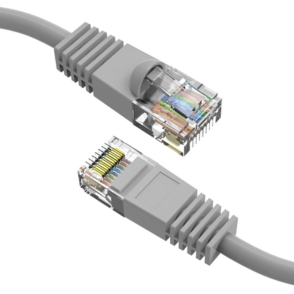0.5FT Cat5E RJ45 Ethernet LAN Network UTP Snagless Patch Cable Pure Copper Gray
