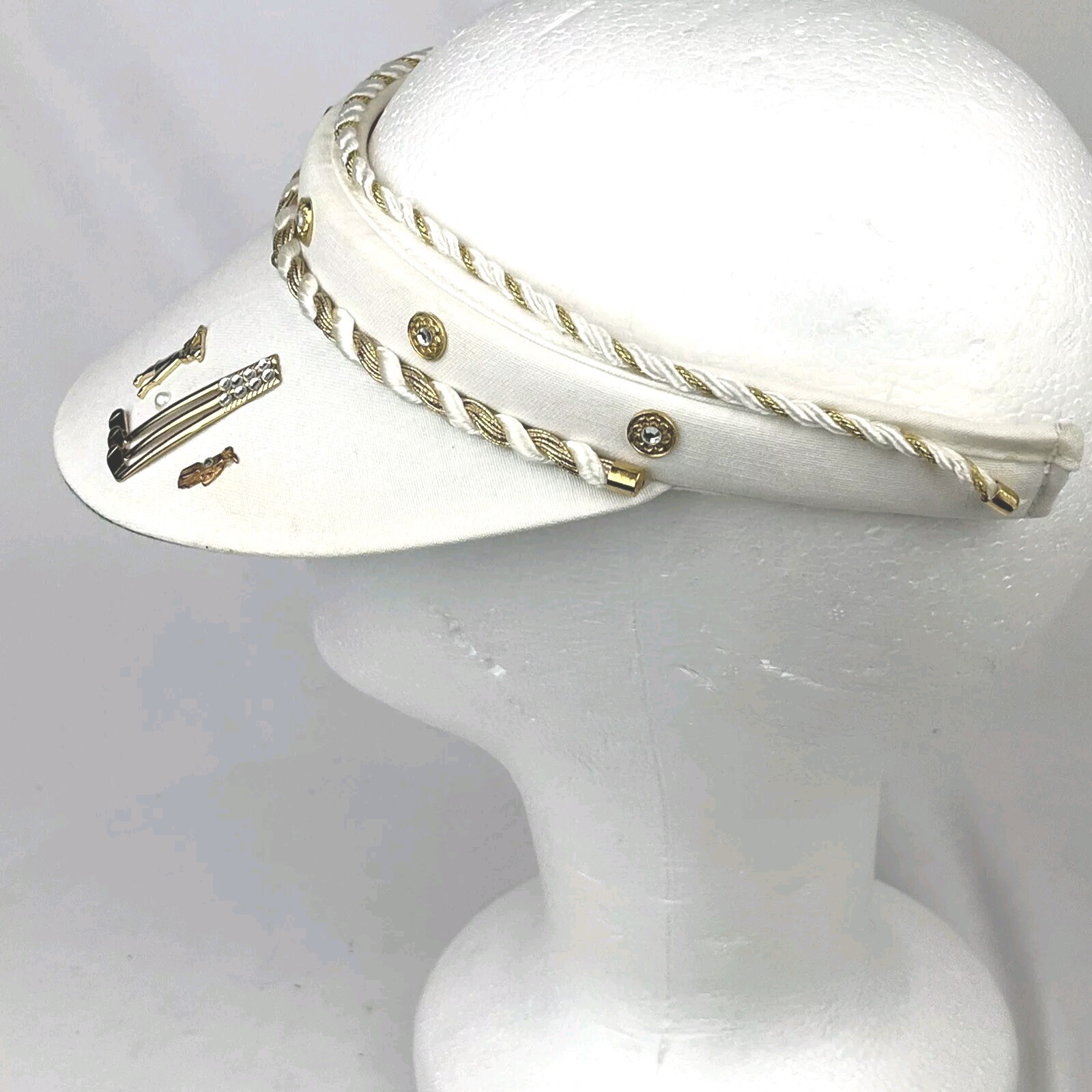 Golf Hat Visor Women's Gold Charm Golf Dixie J Designs El Centro CA