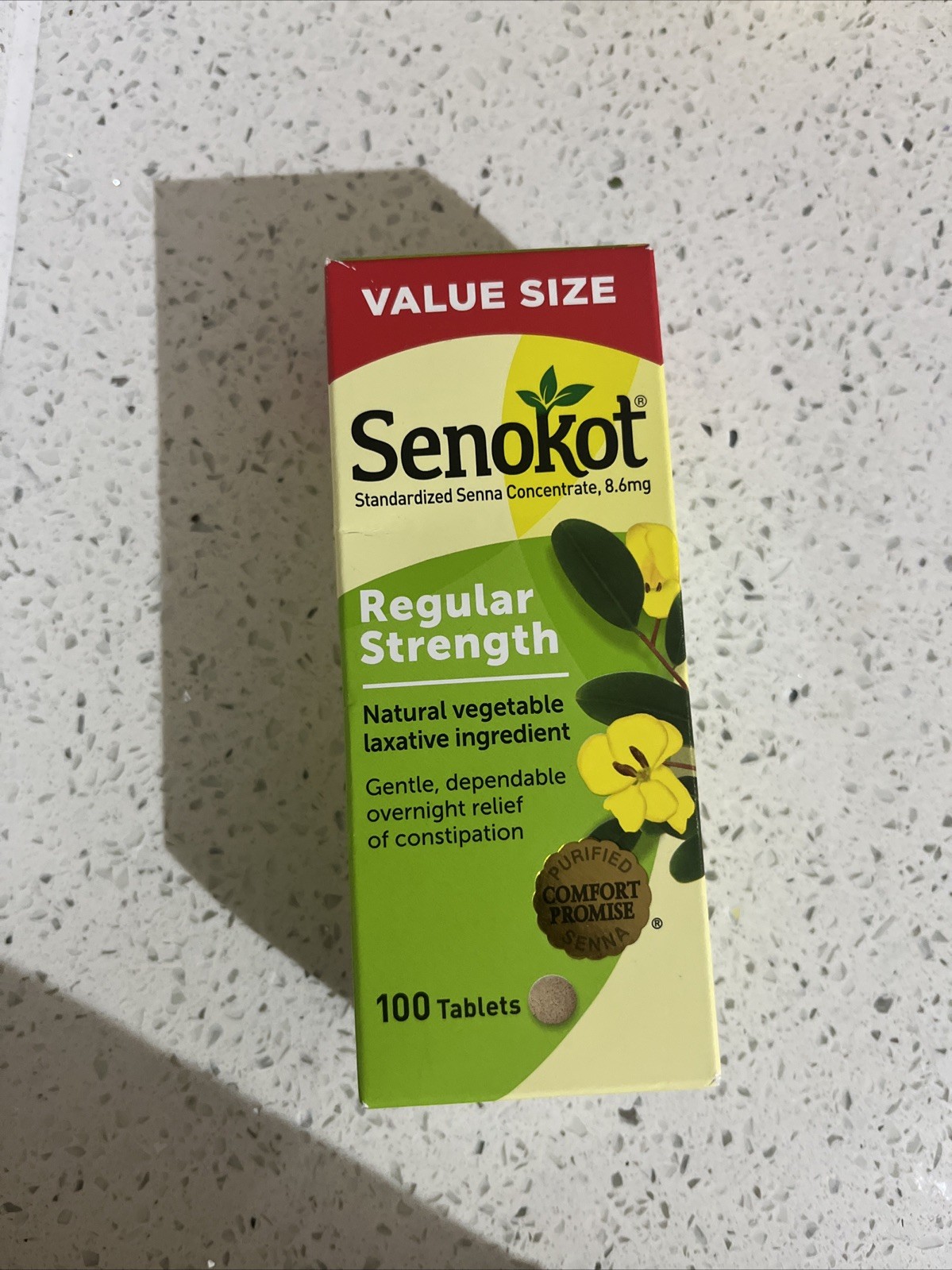 Senokot Regular Strength Laxative 8.6mg - 100 Tablets Exp 04/2027