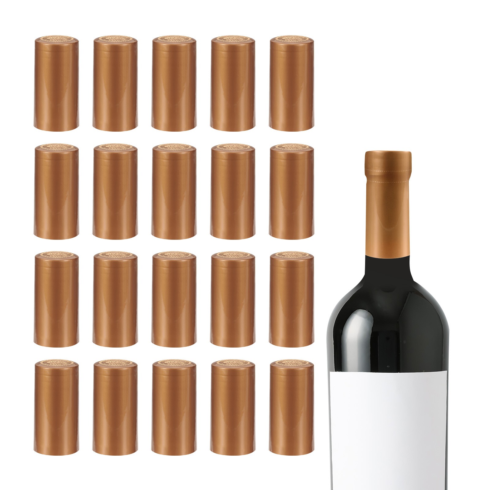 150Pcs Gold Heat Shrink For Wine Bottle Sealer Shrink Wrap