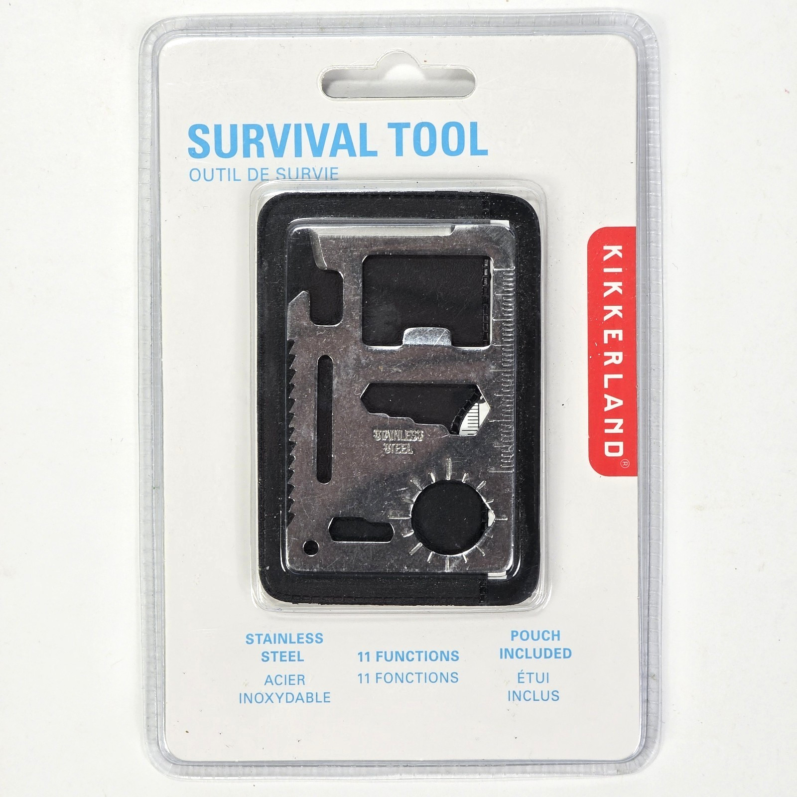 Kikkerland Design Credit Card Survival Multi Tool Stainless Steel New Sealed
