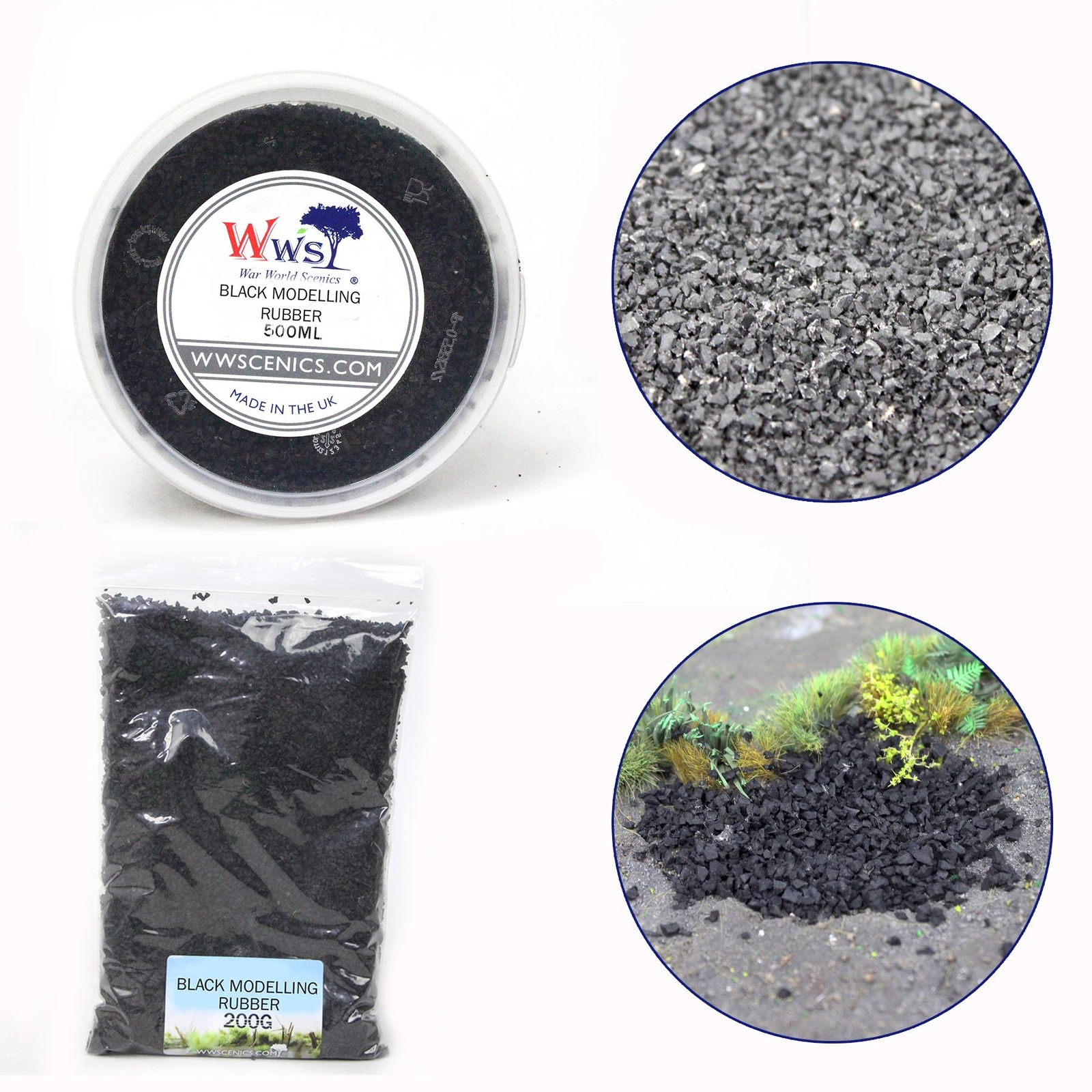 Black Modelling Rubber | Wargame Scenery & Basing Material