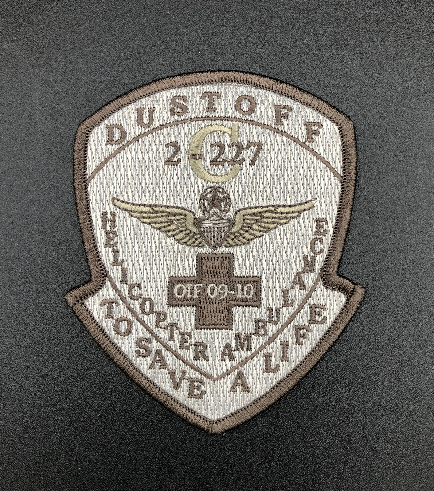 C 2-227 Dustoff OIF 09-10 Helicopter Ambulance Army Aviation Unit Patch OIF OEF