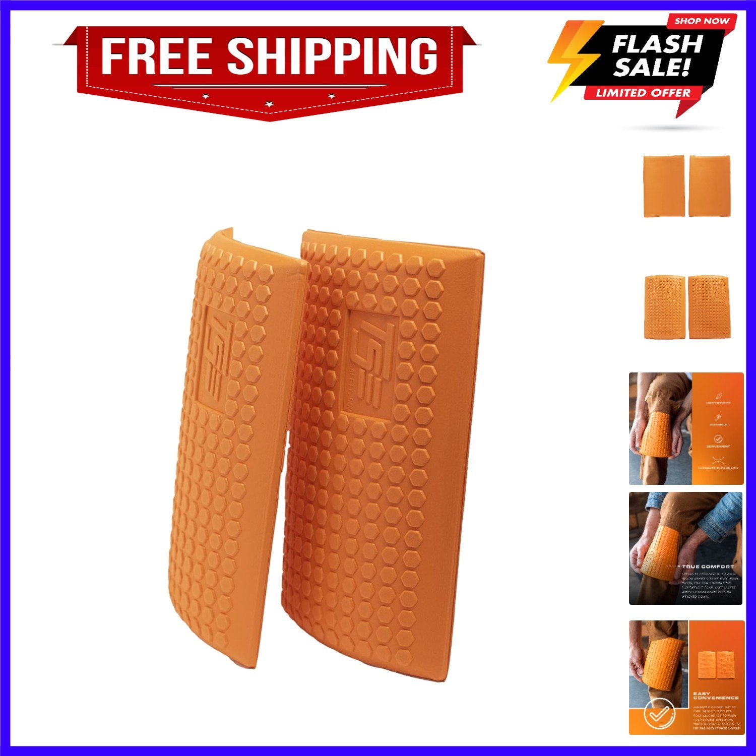 TSE-PRO Heavy Duty Padding Pocket Knee Savers with Extra Thick Foam Cushion, ...