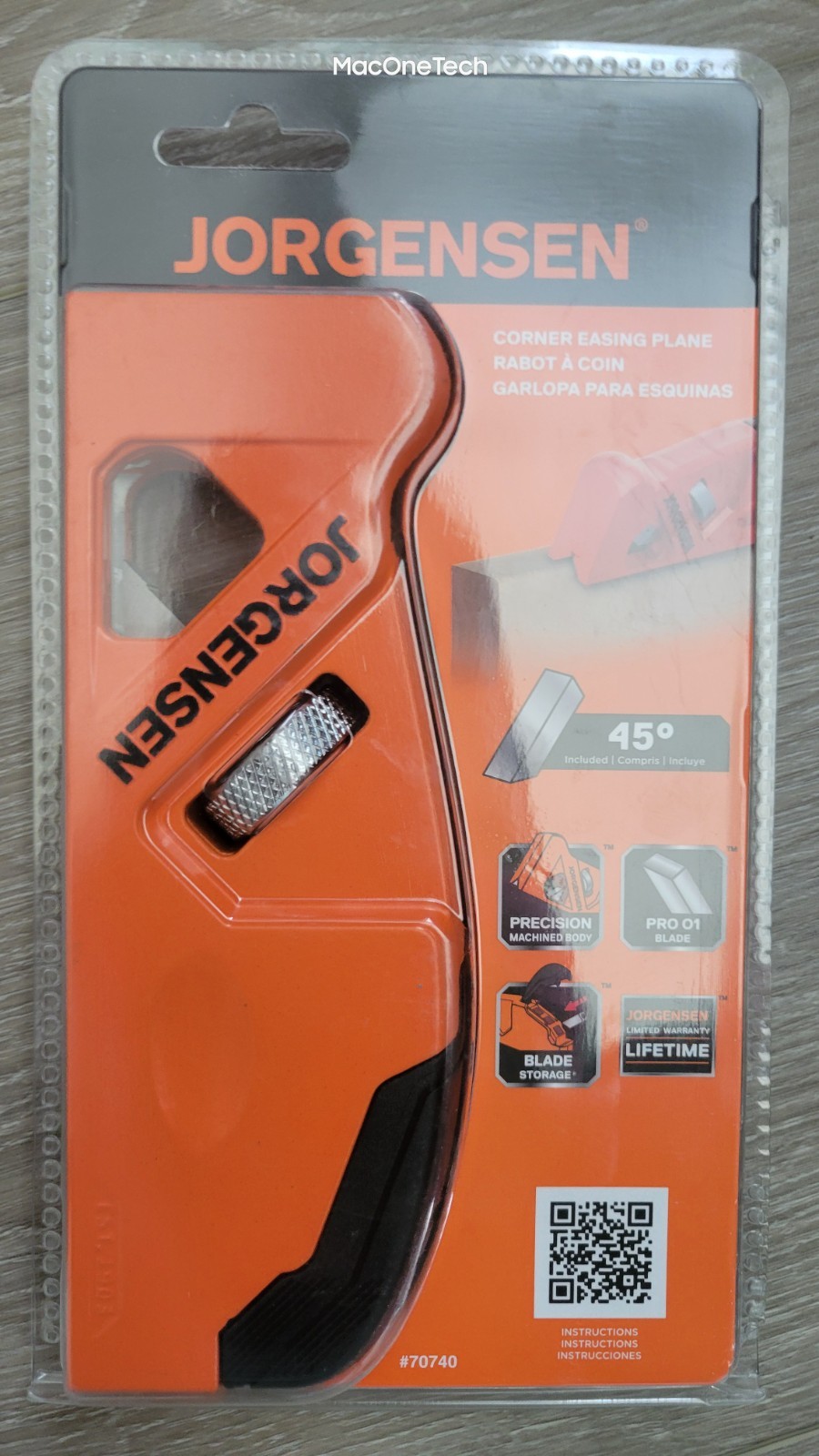 Jorgensen 6.5" Corner Easing Plane 70740 precision adjustment high-grade NEW