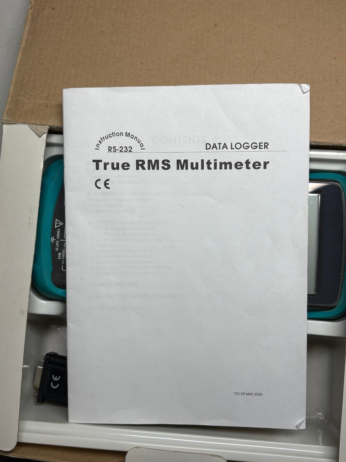 Mannix DMM122DL True RMS Digital Multimeter w/ RS232 Cable & Software – Tested