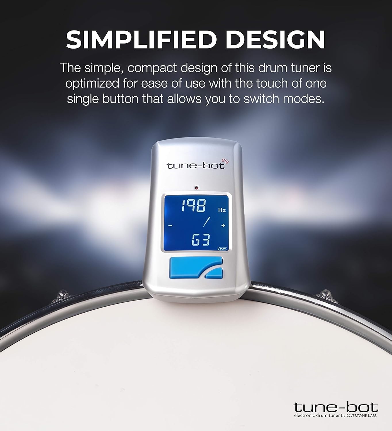 Digital Drum Tuner with Two Modes and Overtones Filter - Tune Your Kit Easily