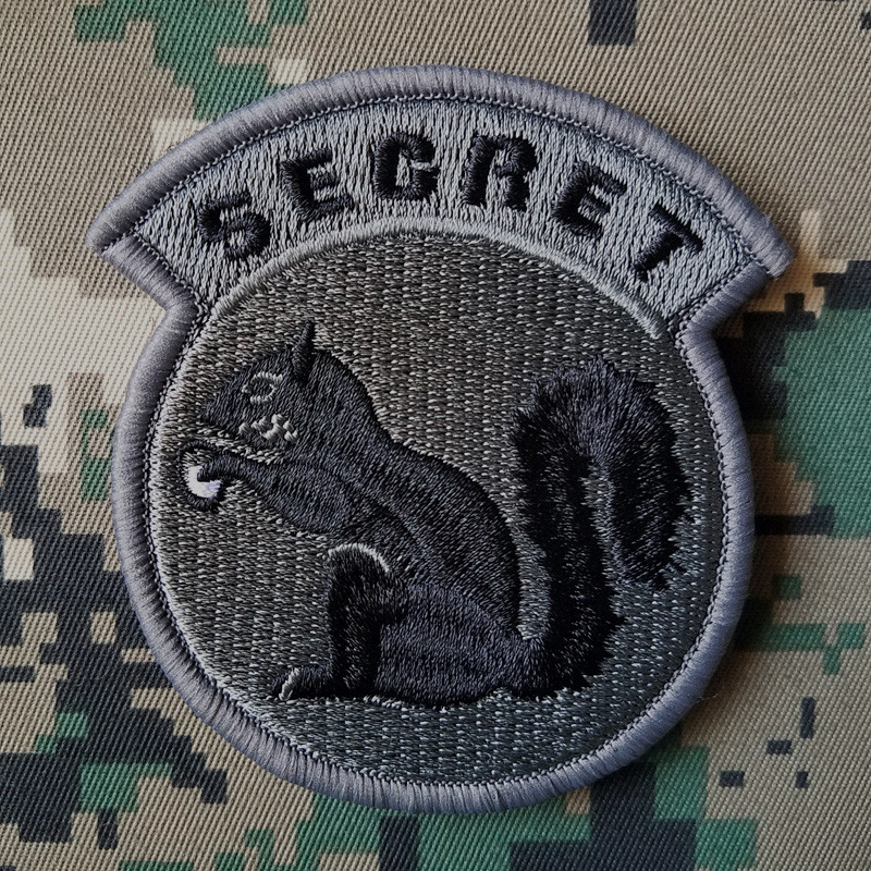 SECRET SQUIRREL TACTICAL PATCHES 3D U.S. ARMY BADGE EMBROIDERED PATCH *03