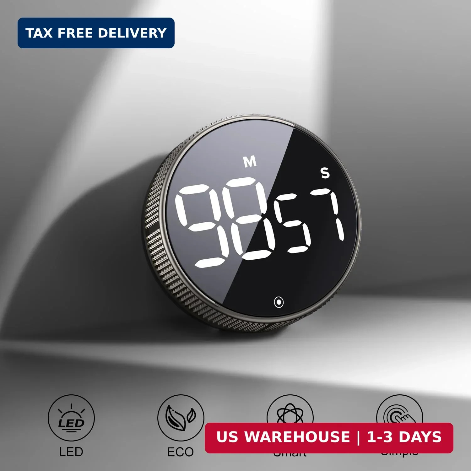 BlueSnail Kitchen Timer with LED Digital Display Smart Efficana for Home Classro
