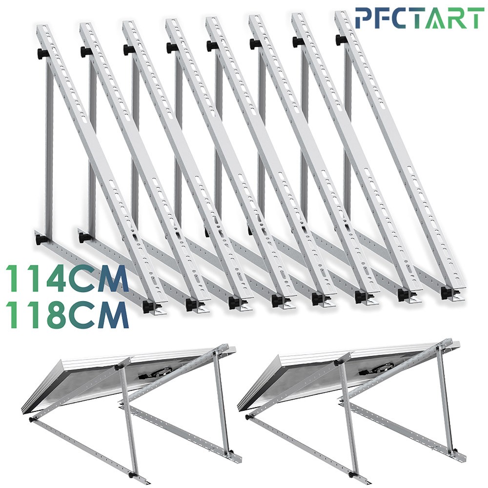 PV Bracket 114CM 118CM Solar Panel Bracket Mount 0-90° Adjustable RV Home Garden