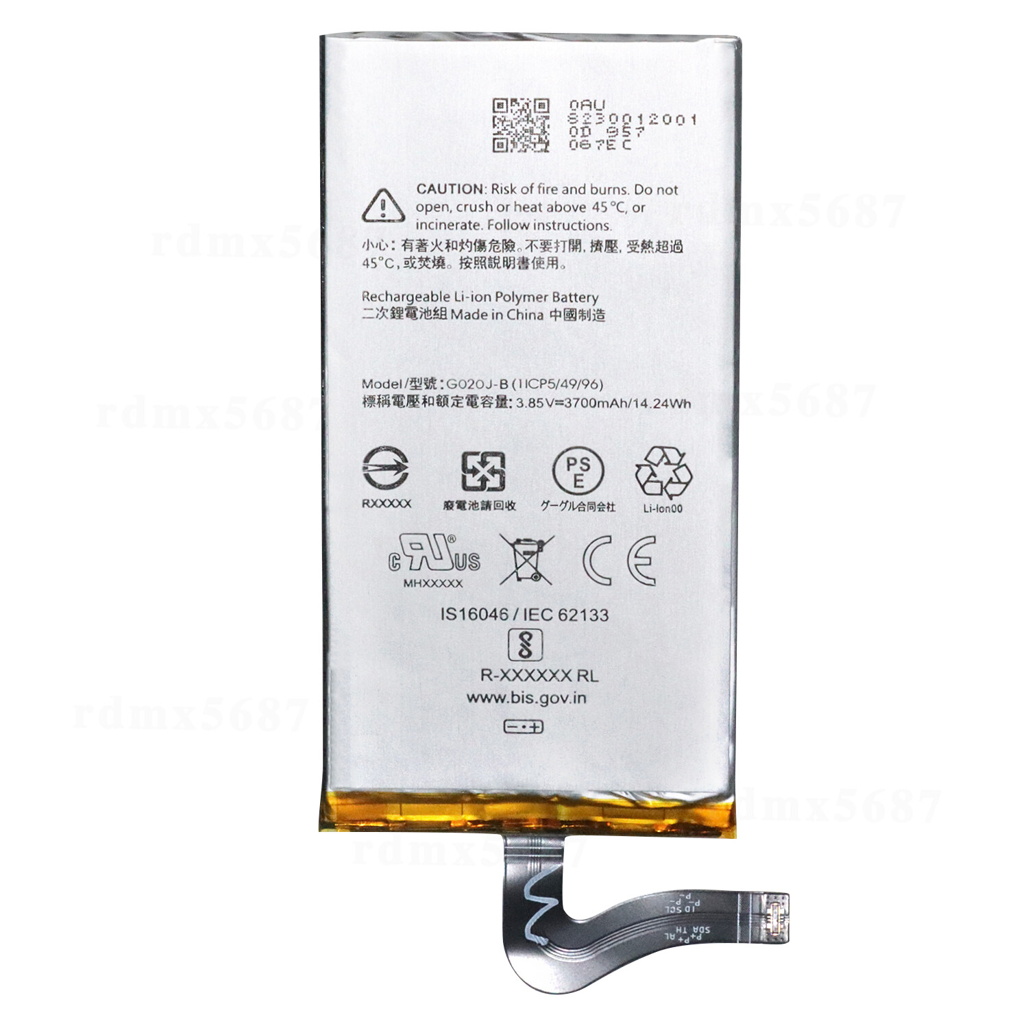 For Google 6.3" Pixel 4 XL G020J-B 3700mAh Replacement Li-ion Battery USA
