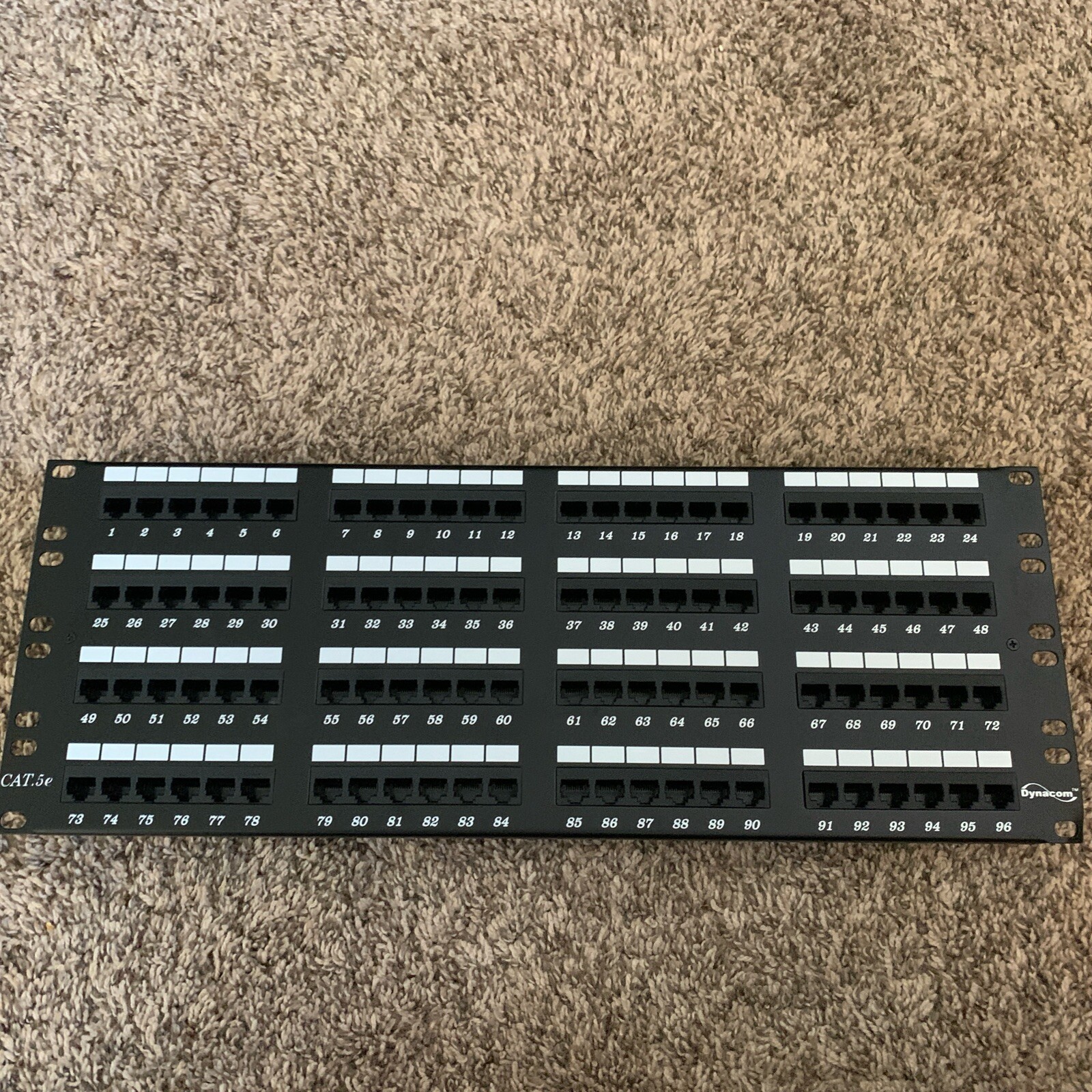 NEW DYNACOM - Rackmount 96 port Cat5e Patch Panel
