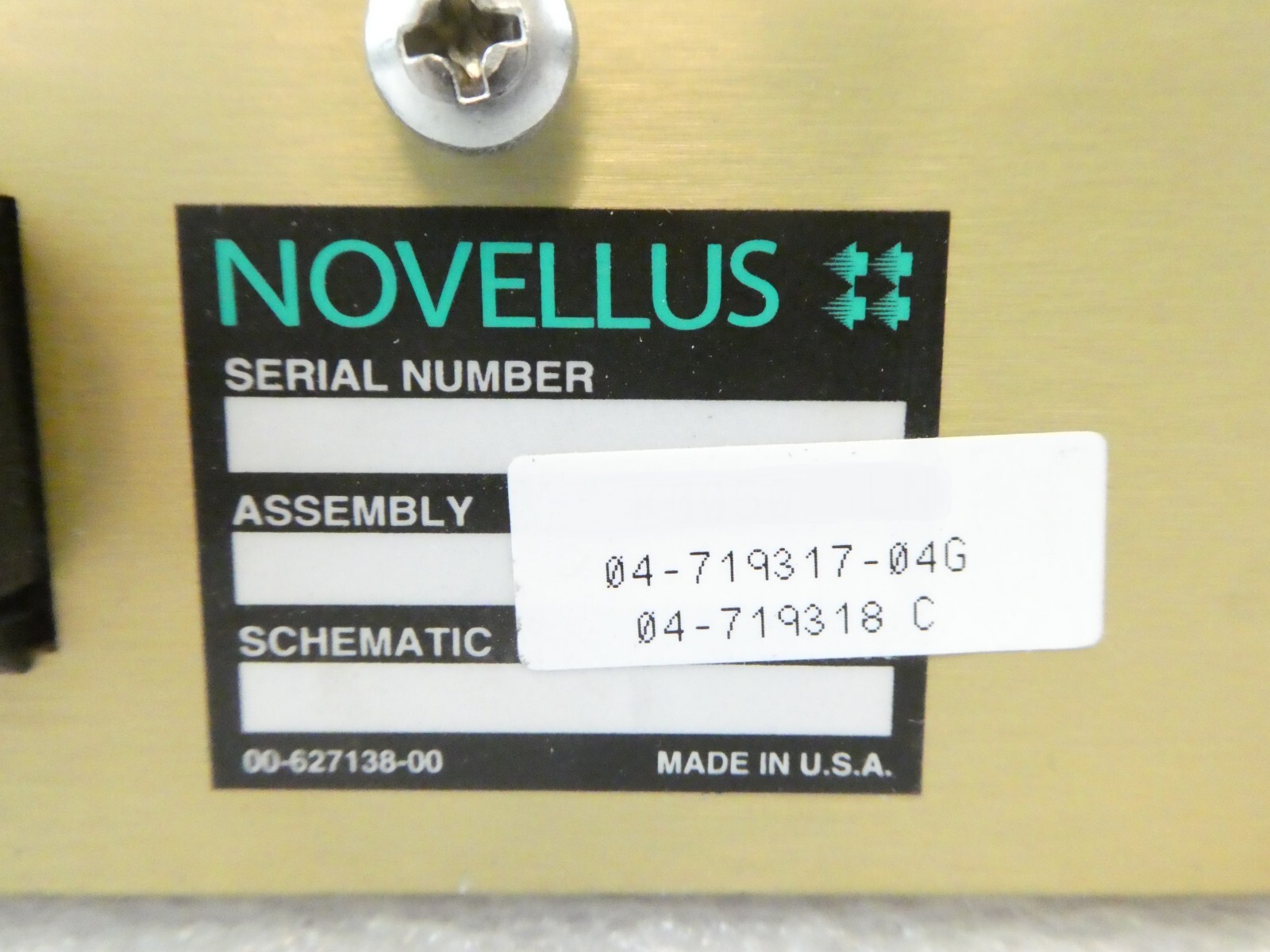 Novellus Systems 04-719317-04 RF Interface Controller Dented Spare Surplus