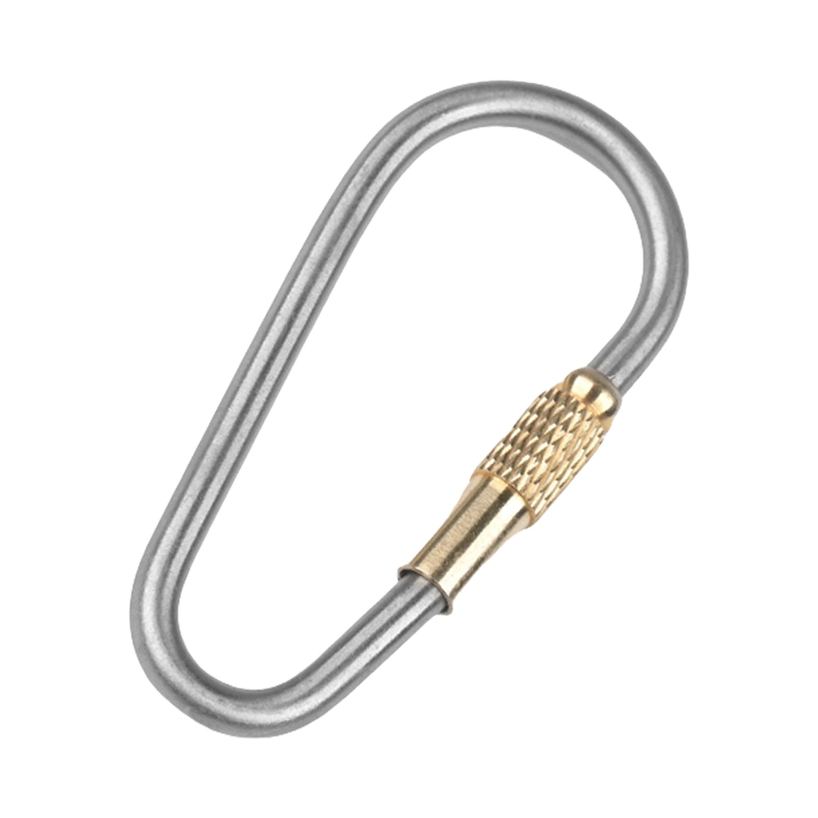 2 Pcs Titanium Screw Locking Carabiner Buckle Keychain Clip Camping Rigging Tool