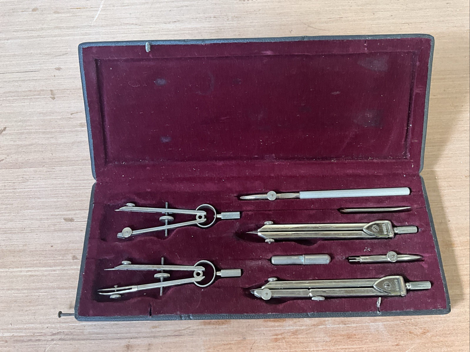 Vintage E H Ltd Foreign Compass Technical Drawing Draughtsman Boxed Set
