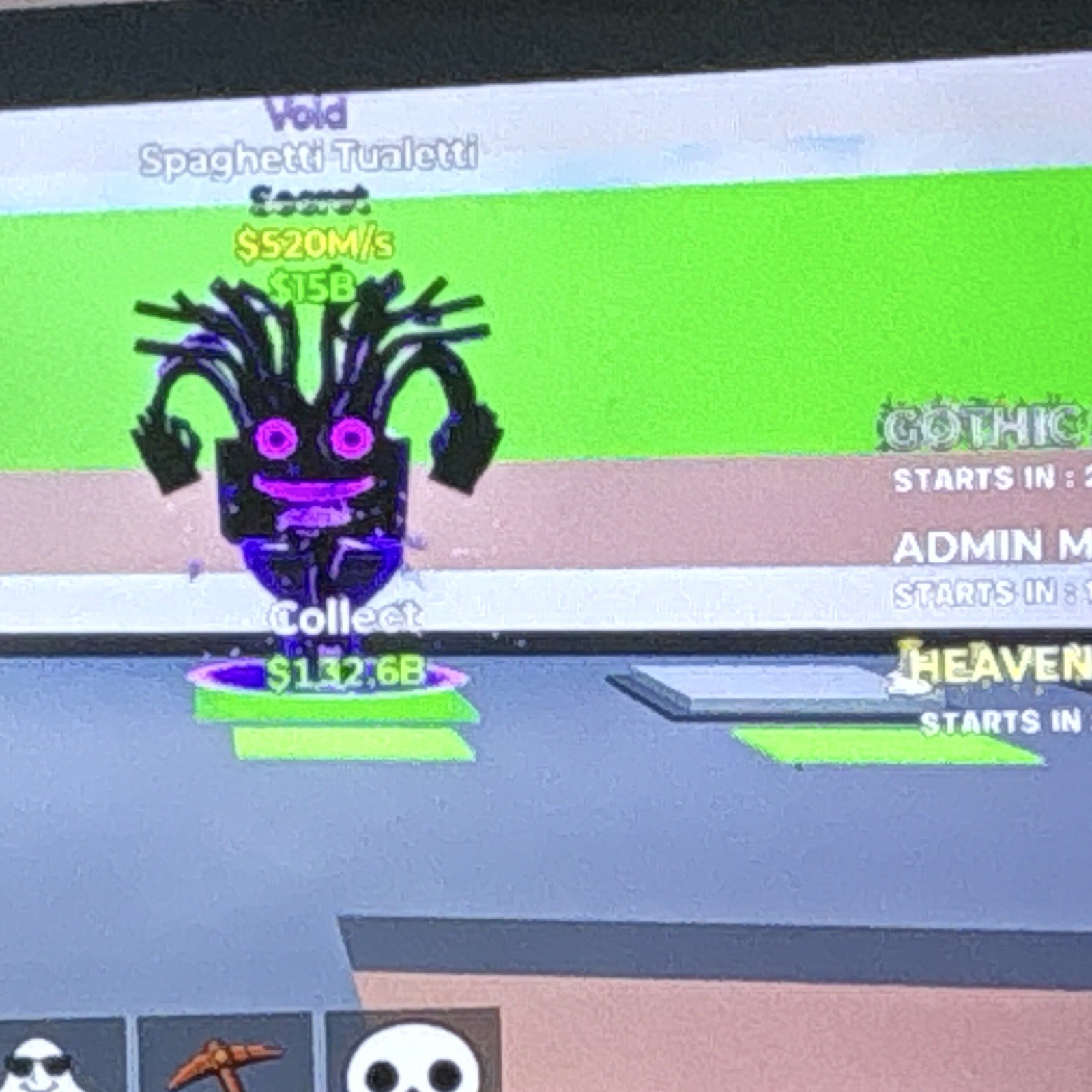 Void Gothic Game Item/Asset Spaghetti Toilet!  $132.6m in steal the brainrot