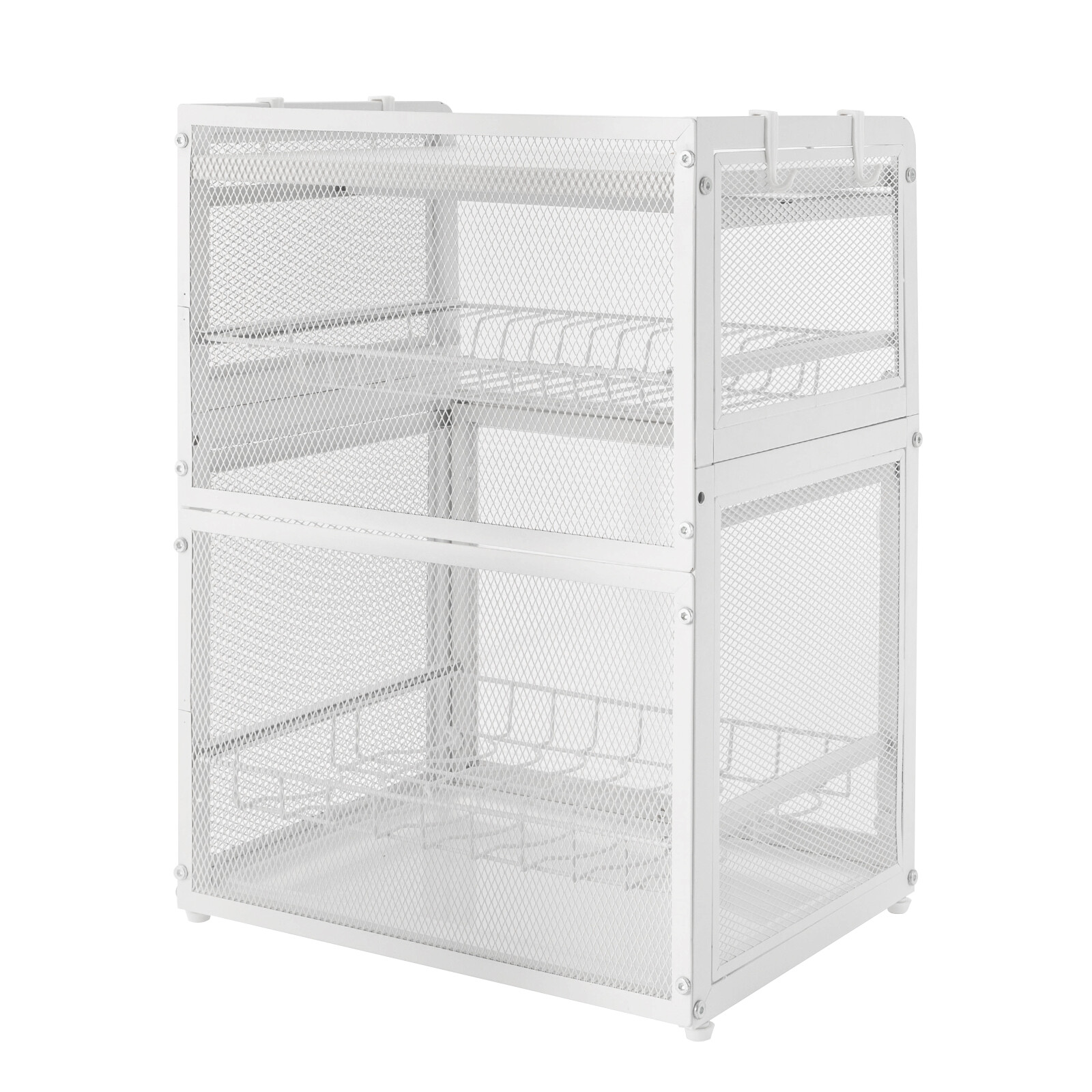 Detachable Drip Tray Storage Box Basket Dish Drying Rack Organized Kitchen
