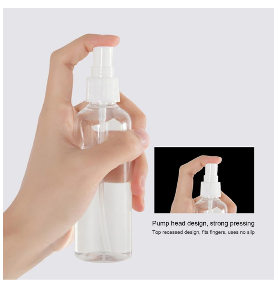 10 Pcs 100 mL/3.4 Oz Plastic Transparent Empty Multi Purpose Misty Spray Bottles