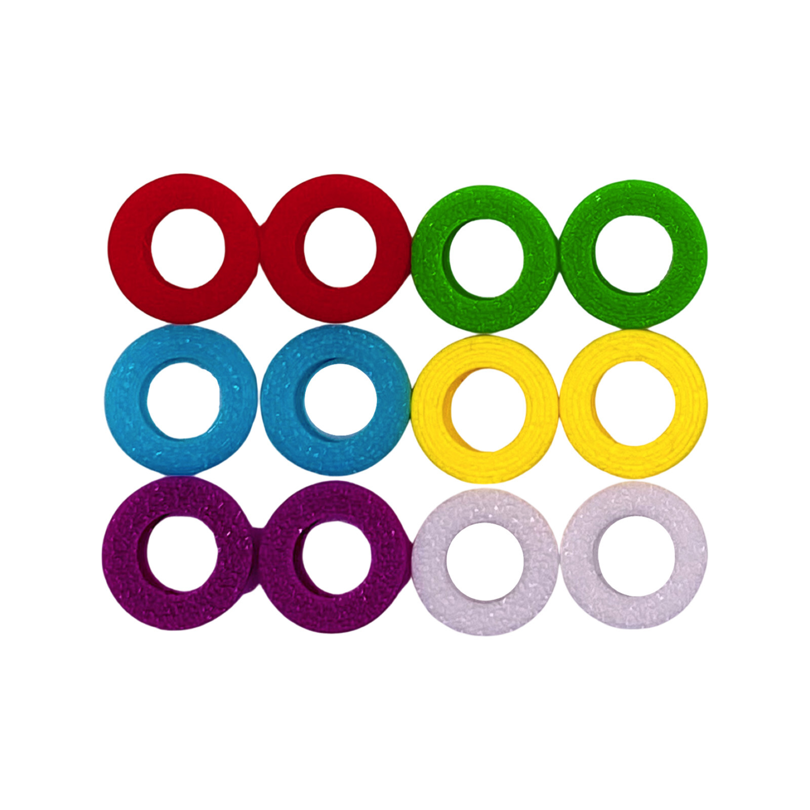 Aircraft Color Coded Circuit Breaker Caps - 12 Pack - Klixon-style Collars