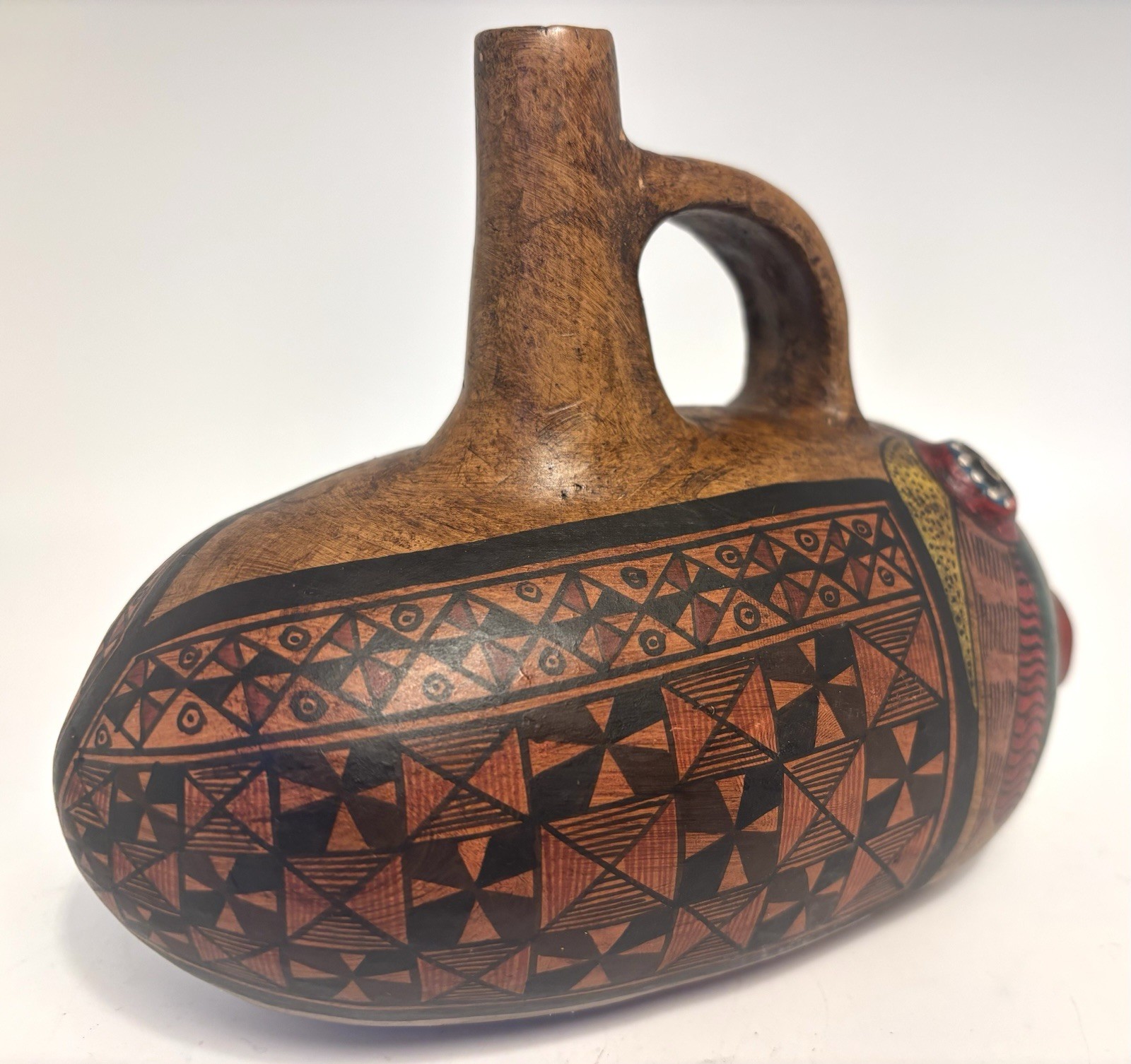 Nazca Pottery [REPLICA Peru] - Painted Fish Replica of Ancient Peruvian Vessel