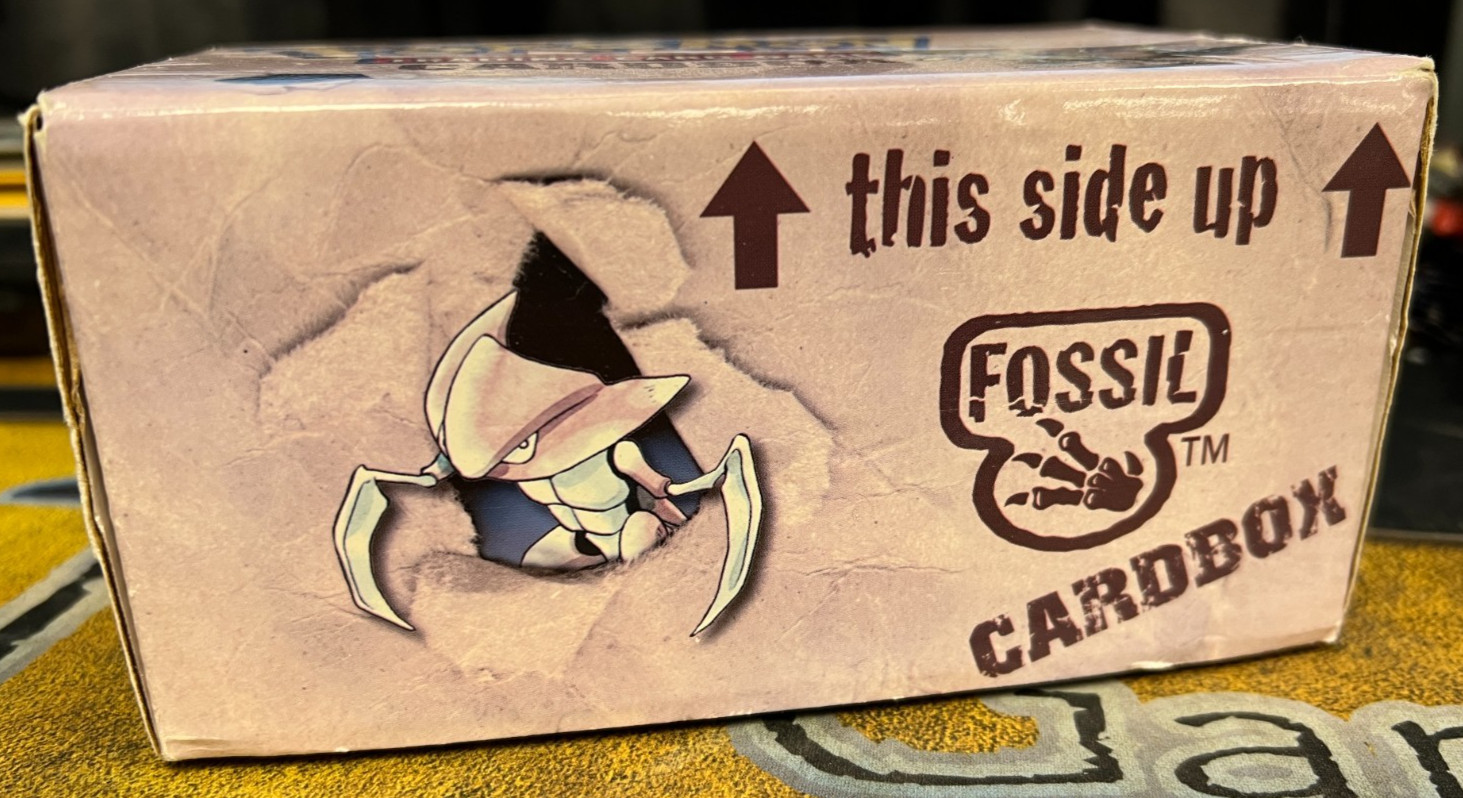 Pokemon 1999 Fossil Card Storage Box - Sun-bleached - Used