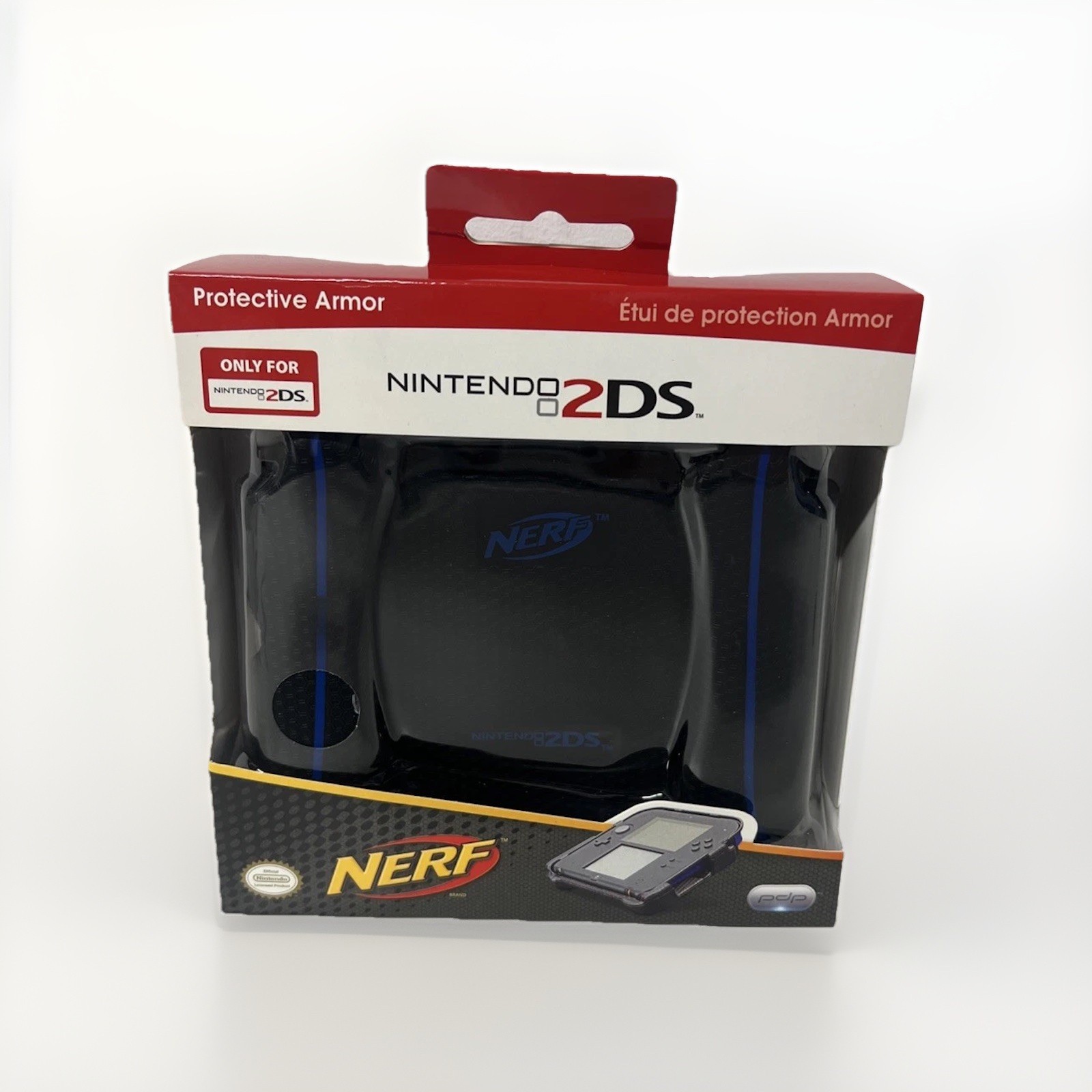 New - Blue & Black Nerf Protective Armor Case Hand Grip Handle - NINTENDO 2DS