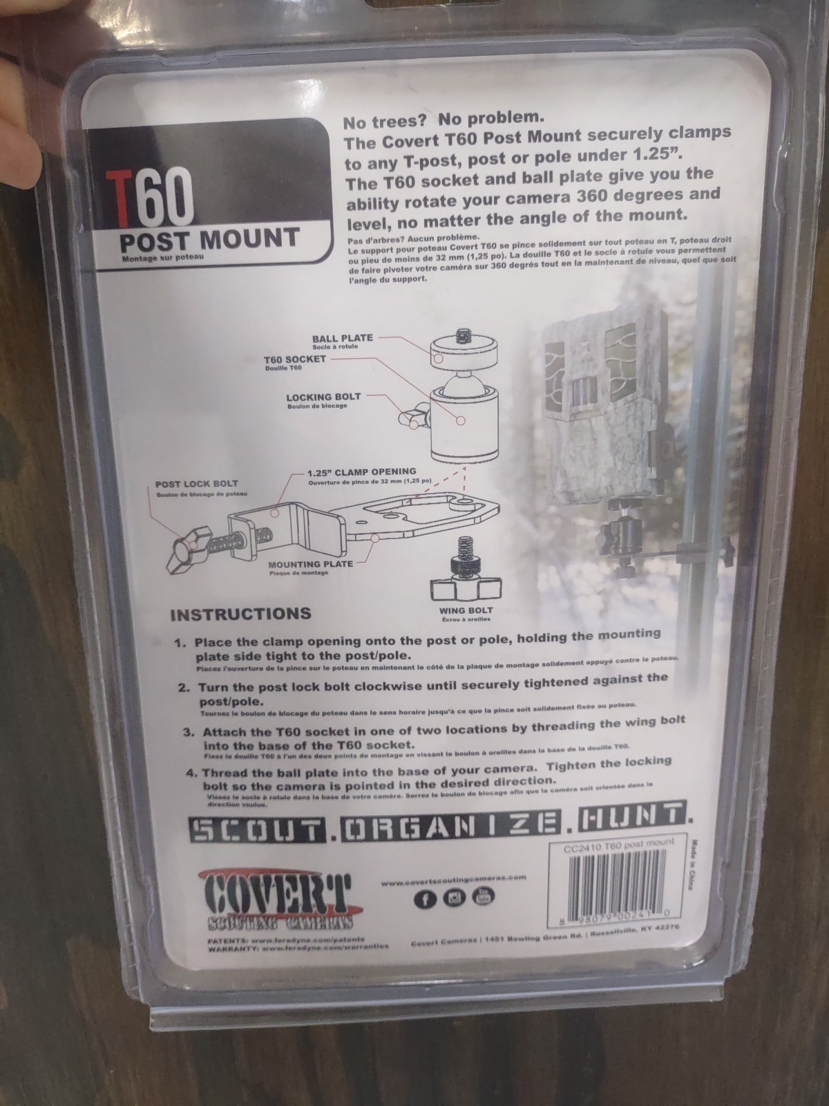Covert T60 Post Camera Mount