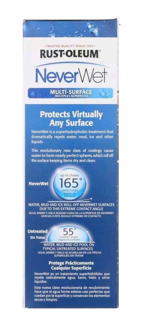 RUSTOLEUM NEVER WET MULTI-SURFACE KIT 2- 9 oz Cans/ 18 oz CLEAR/GRAY/WHITE