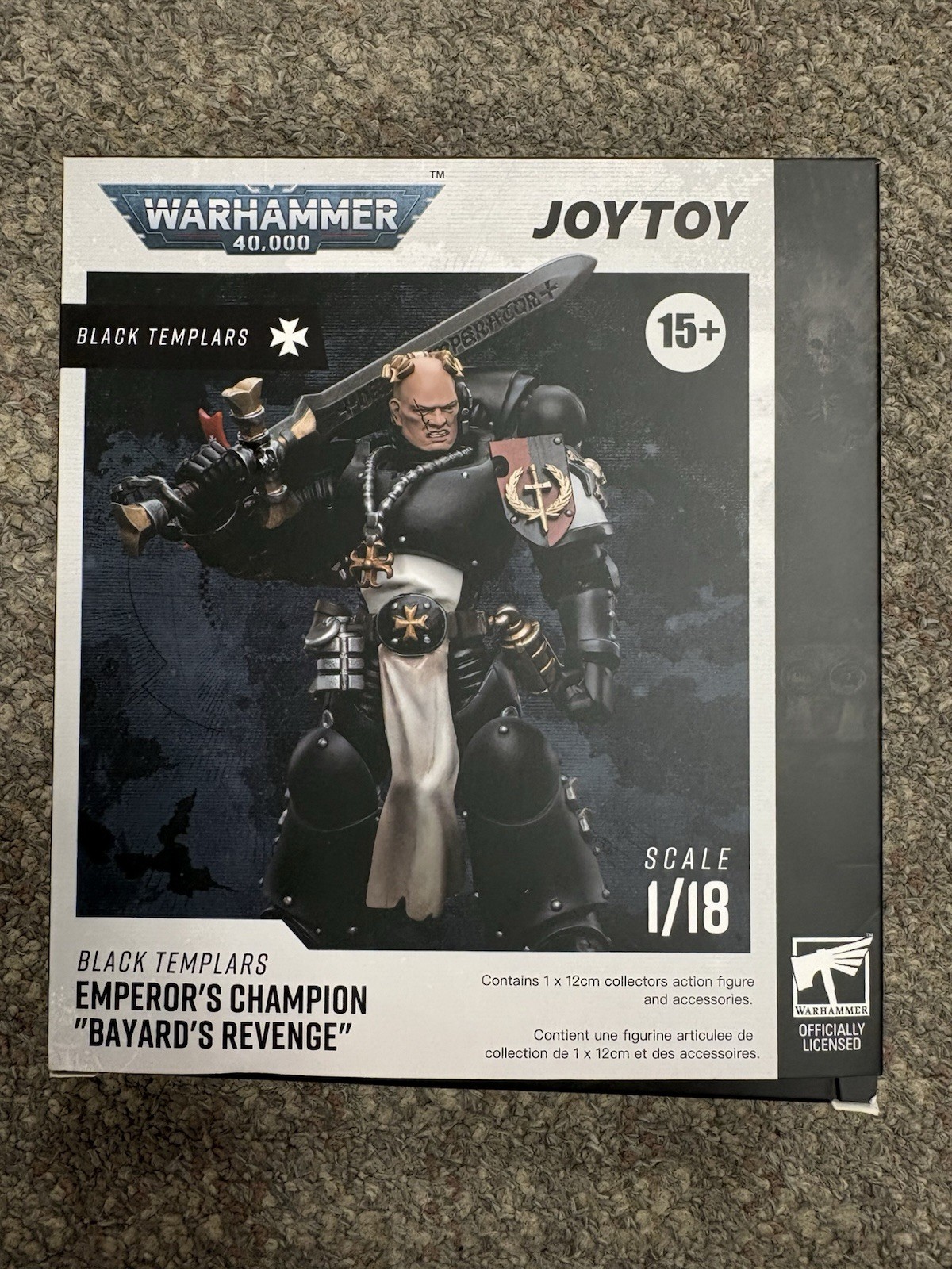 + JoyToy 1/18 Warhammer 40k Black Templars Emperor's Champion Bayard's Revenge