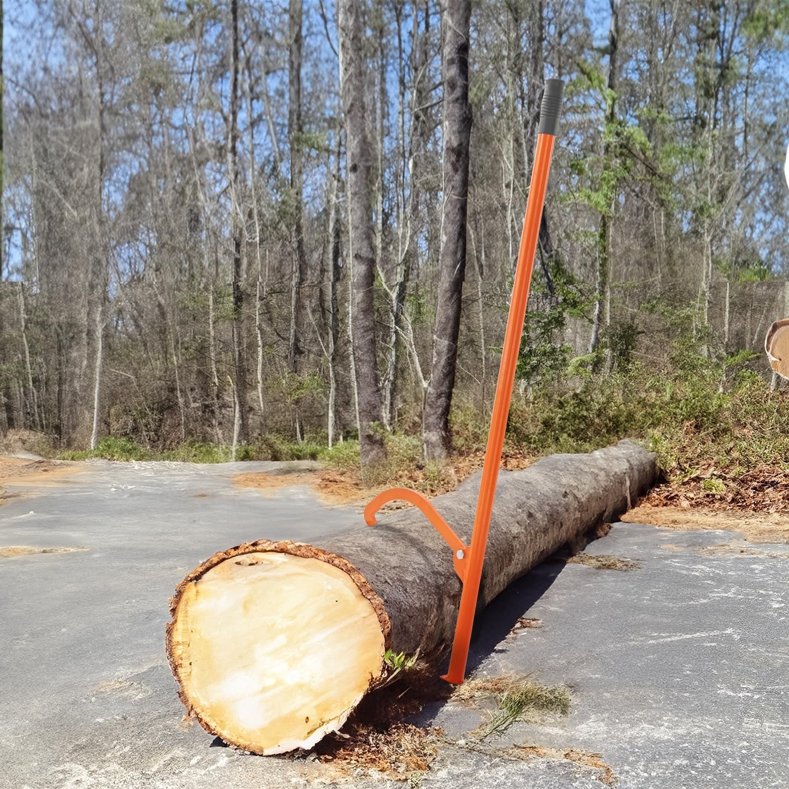 46.5'' Heavy Duty Cant Hook Logging Tool, Adjustable Log Roller & Lifter, Forest