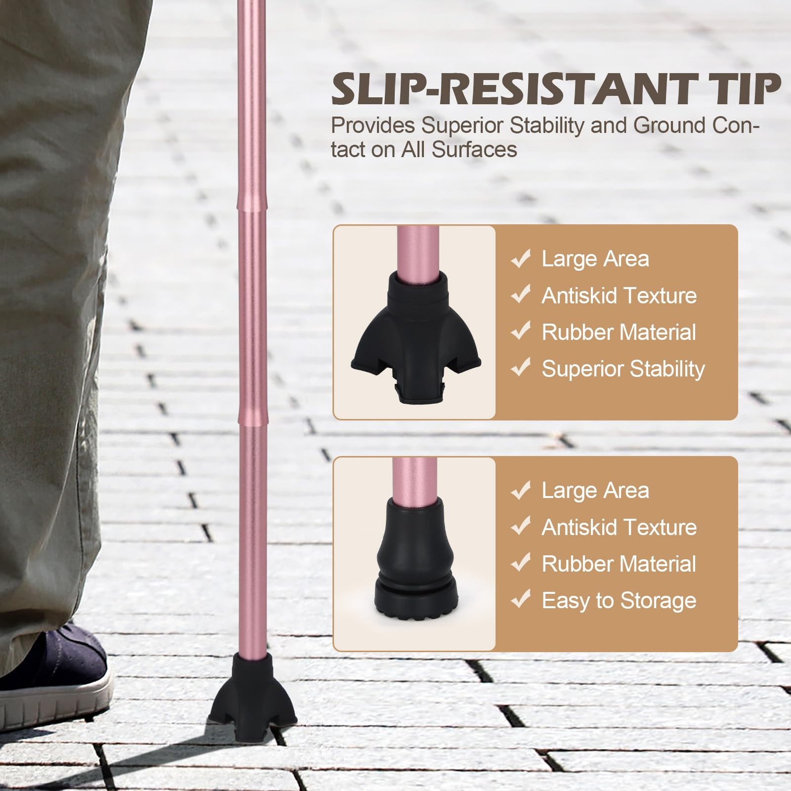 Folding Walking Cane for Women/Men-Lightweight,Adjustable,Collapsible Walking...