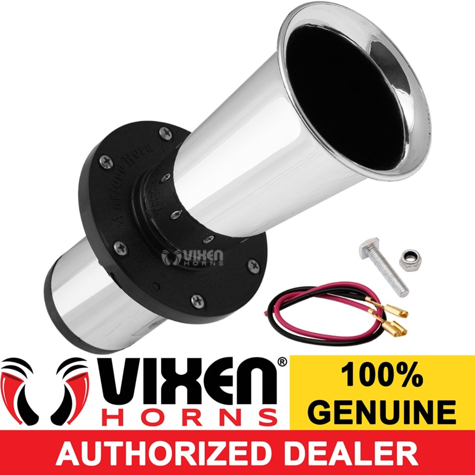 LOUD AHOOGA/OOGA ANTIQUE CLASSIC OLD CAR AIR HORN 12V CHROME COLOR VXH1002C