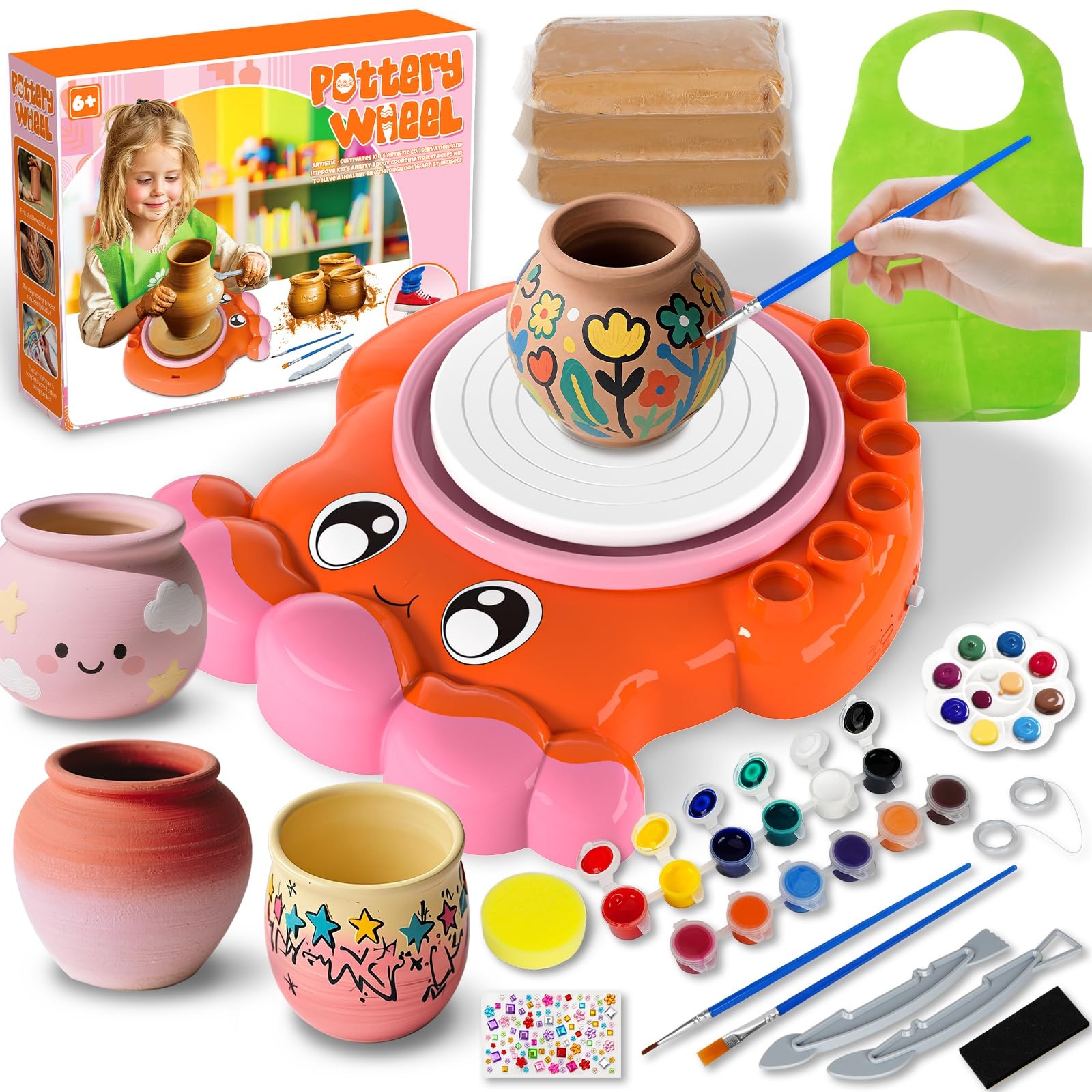 Insnug Pottery Wheel for Kids - Arts and Crafts for Kids Ages 8-12,Kid Pottery