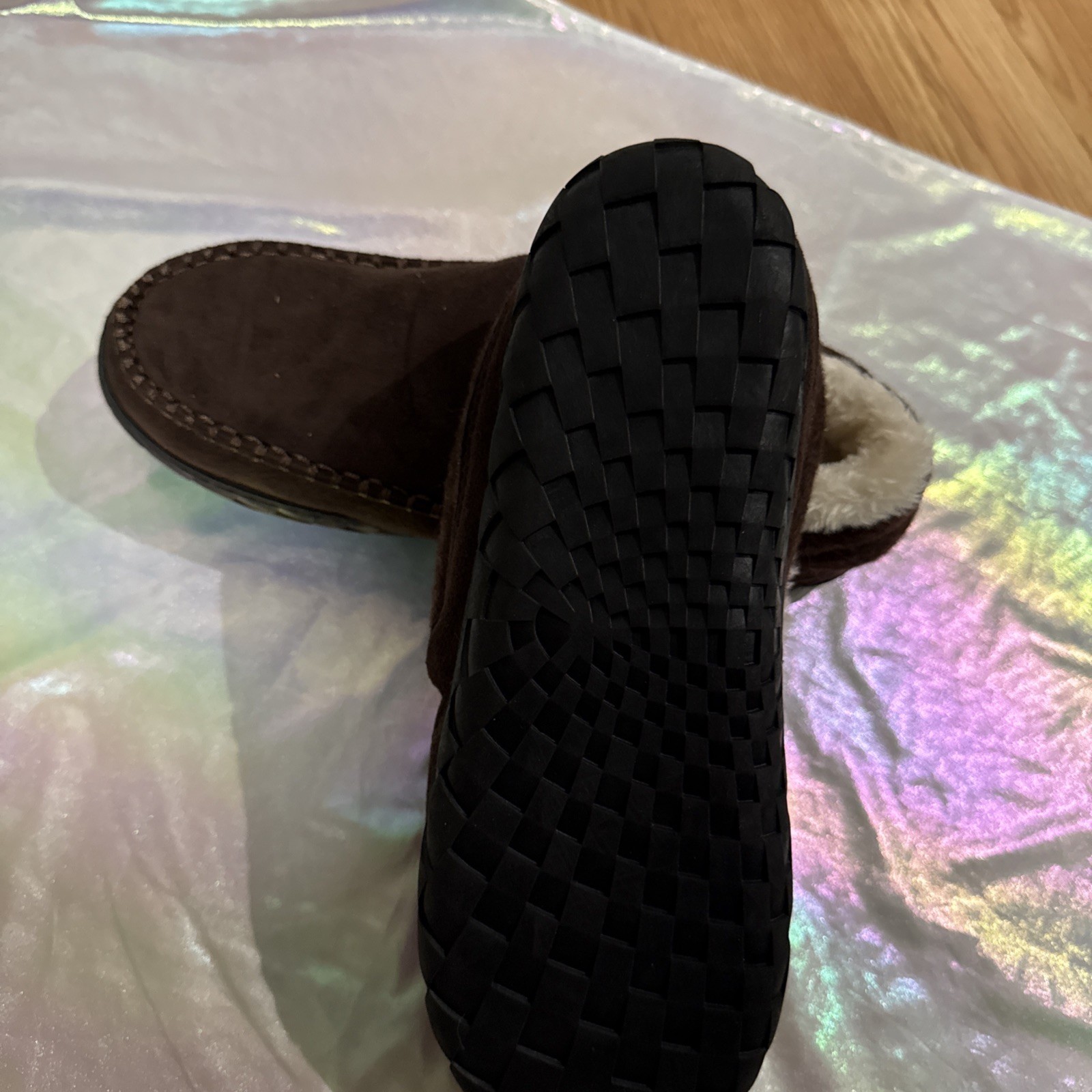 Brown Suede Men's Slippers sizeUS 43(2),45, 46(2), 48 EU NEW
