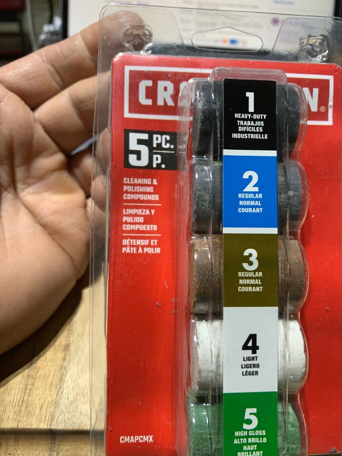 Craftsman 5 piece Cleaning & Polishing Compounds CMAPCX (lot#19240)