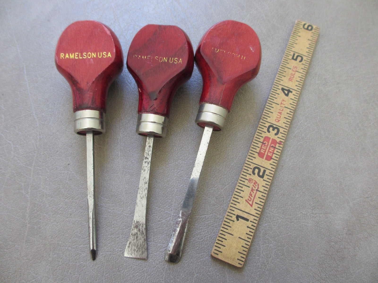 Ramelson USA Wood Carving Tools Palm Set Woodworking Gouge, Chisel Set Lot of 3