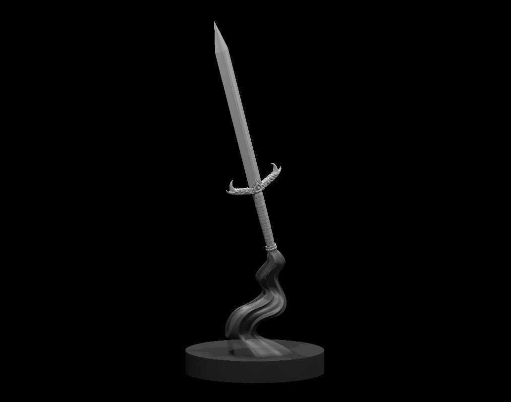 Flying Sword Spiritual Weapon Spell Effect 28mm Scale DND D&D Miniature