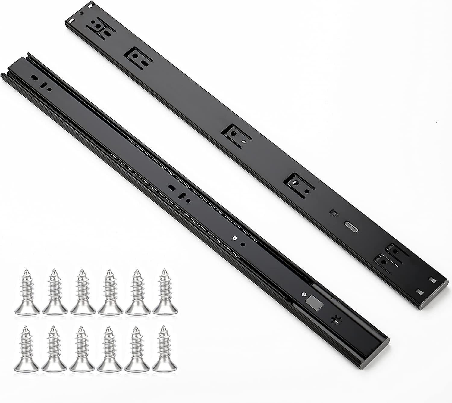 Ravinte 20 Inch Soft Close Drawer Slides 10 Pairs 20 Pack Black Full Extension B