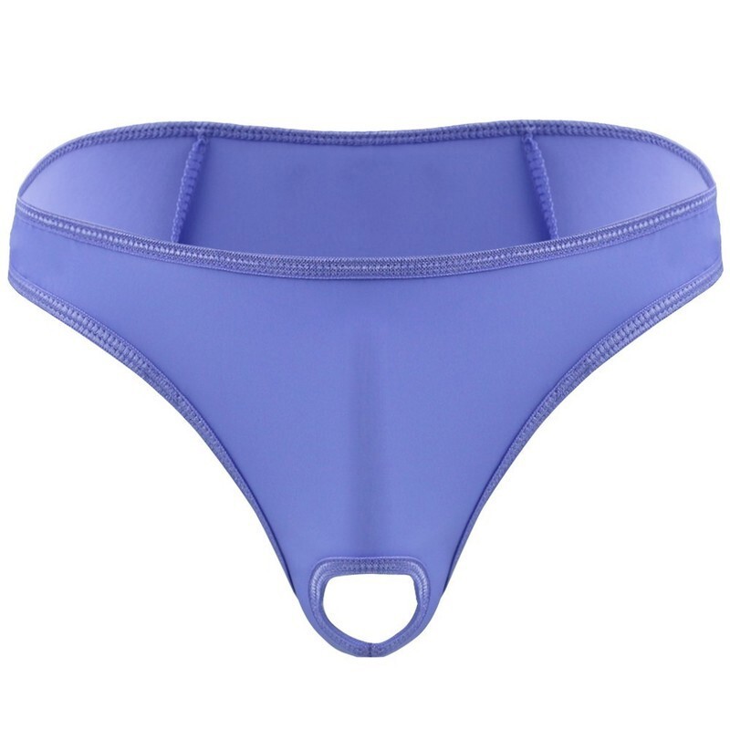 Men's Open Penis Hole Thong Micro G-string Bikini Briefs Lingerie Underwear us