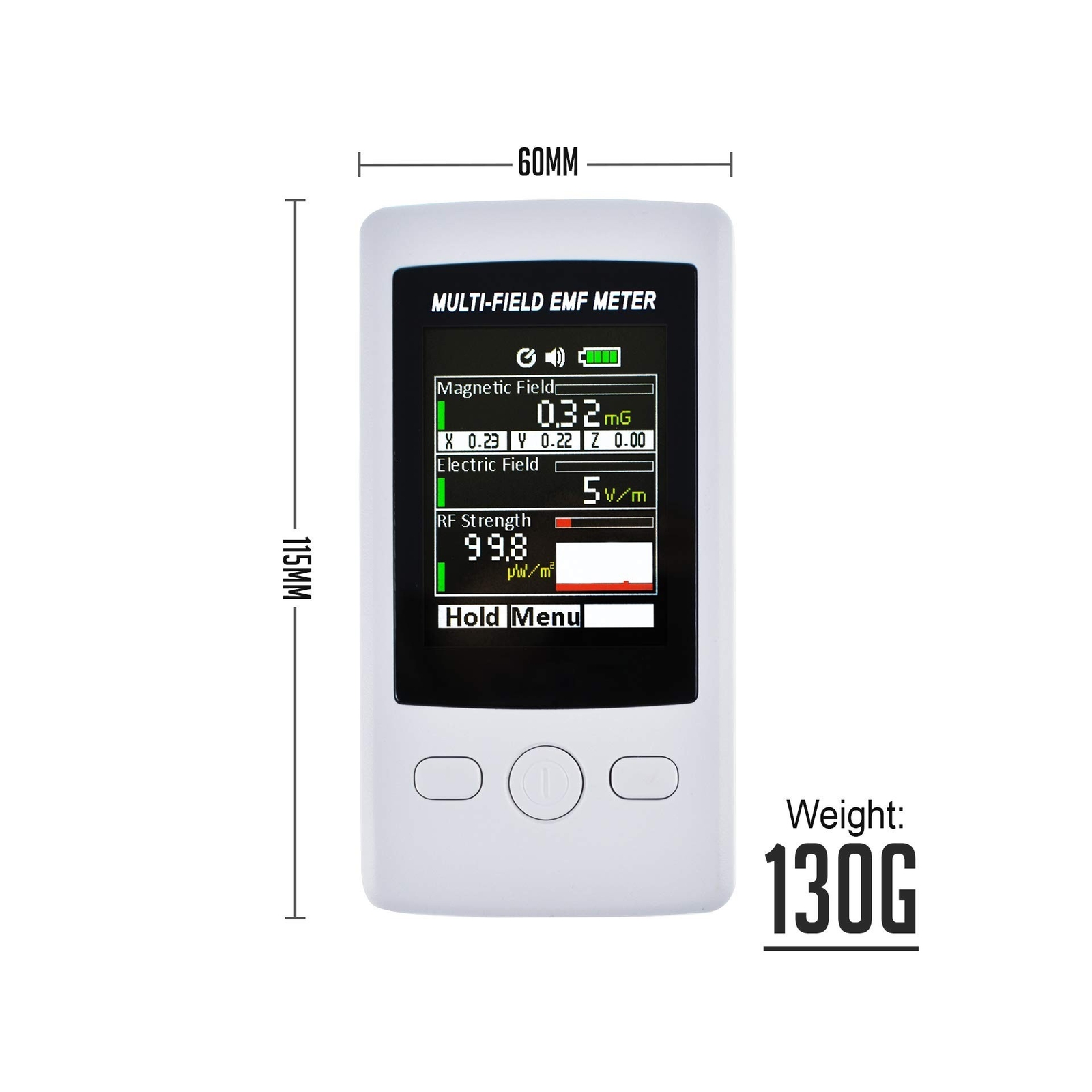 Multi-Field EMF Meter Pocket ELF RF Gauss Meter 2000mG Electromagnetic Electr...