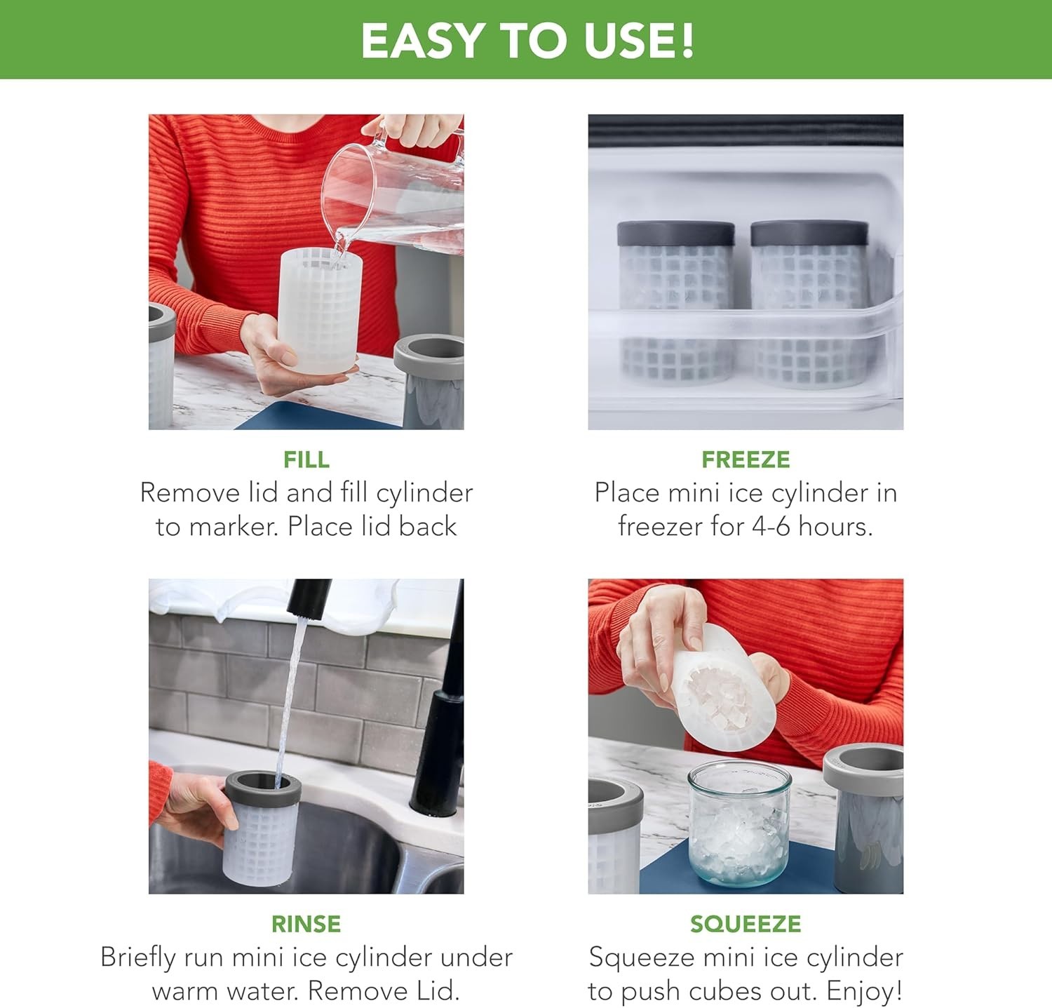 Space-Saving Silicone Ice Makers - Create 400 Mini Ice Nuggets Effortlessly