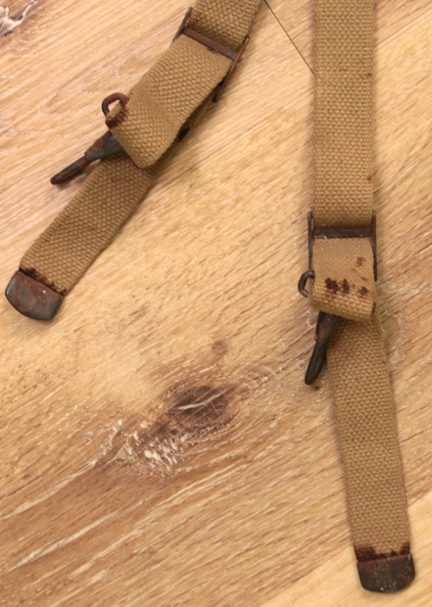 Vtg WWII US Army M1928 Canvas Haversack Backpack 1942 Dated WW2