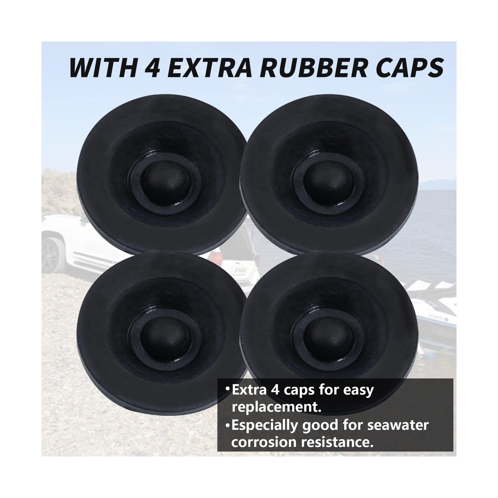 4PCS 1.98" Trailer Hub Cap,Trailer Axle Bearing Dust Cap Cup Grease Cover wit...
