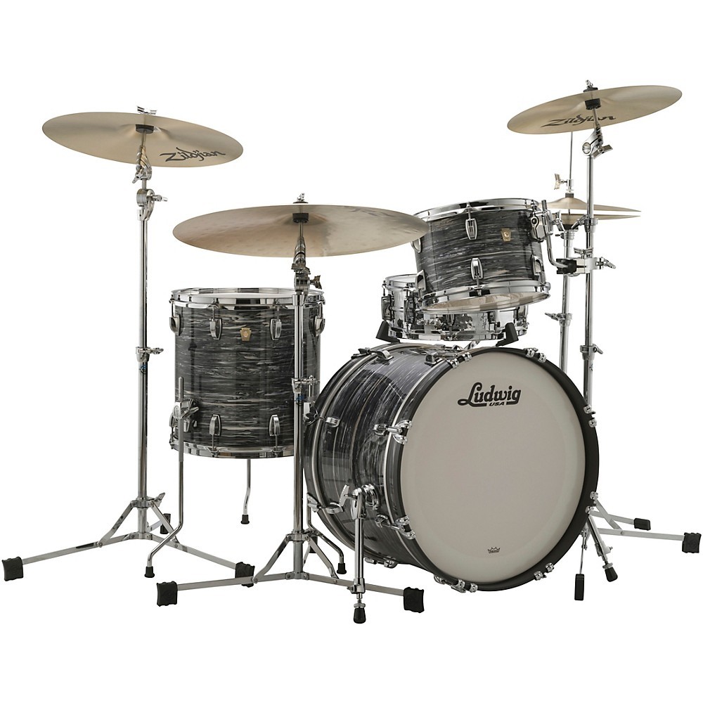 Ludwig Classic Maple 3-Piece Downbeat Shell Pack w/20 in. Bass Vintage Blk Pr