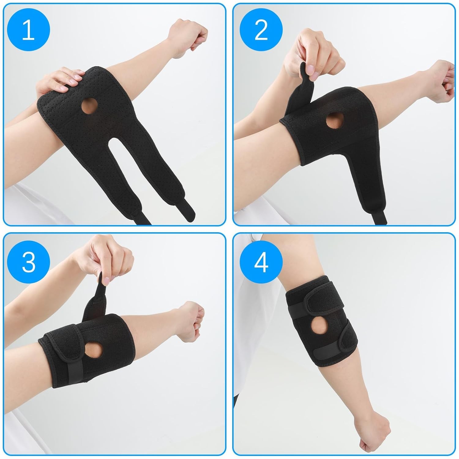 Elbow Compression Sleeve with Removable Strap for Men & Women, Elbow Support Bra