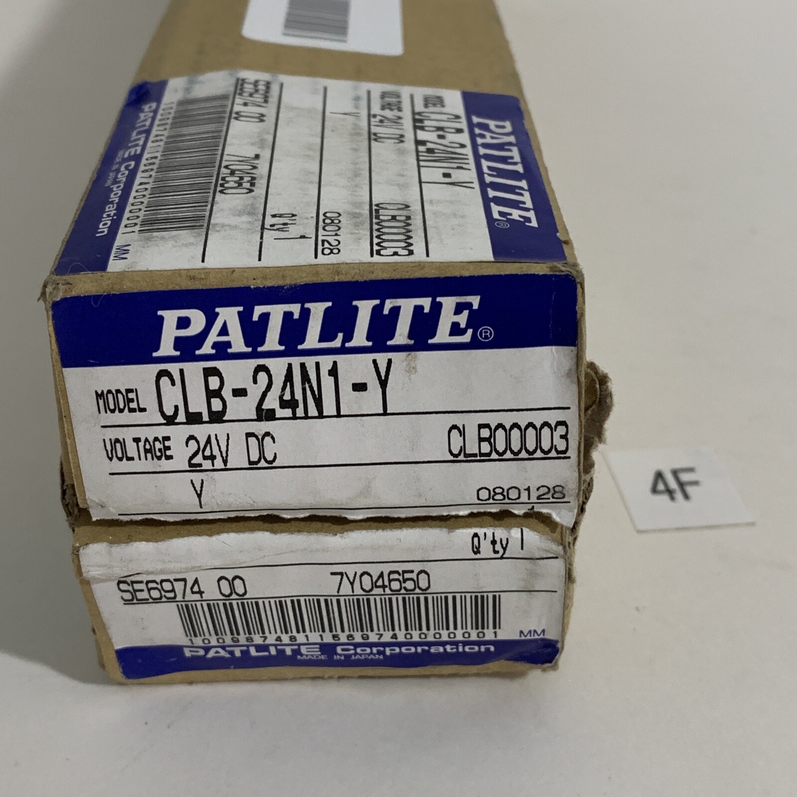 PATLITE LED WORK LIGHT 24V DC - CLB-24N1-Y - NEW OPEN BOX