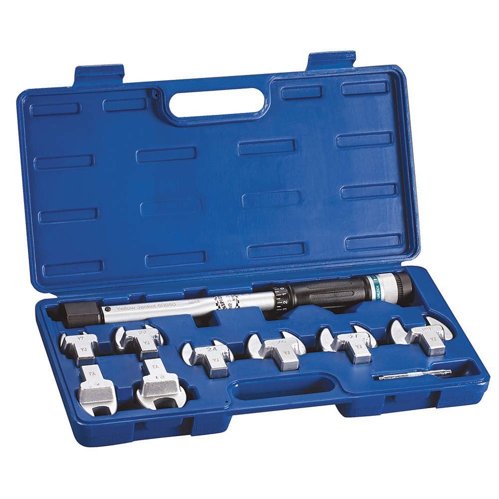 Yellow Jacket 60652 Eight Head Torque Wrench Kit HVAC Refrigeration Service Tool
